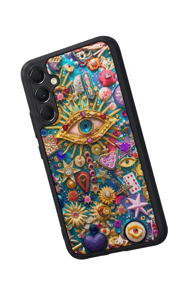 Samsung Galaxy A34 Uyumlu Göz Tasarımlı Glossy Premium Kılıf