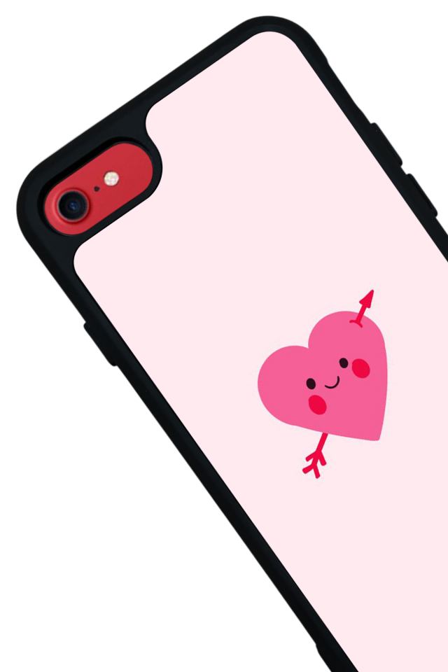 iPhone 8 Uyumlu Kalp Love Tasarımlı Glossy Premium Kılıf