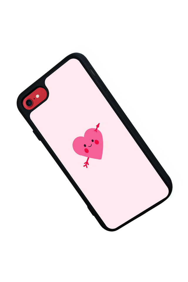 iPhone 8 Uyumlu Kalp Love Tasarımlı Glossy Premium Kılıf
