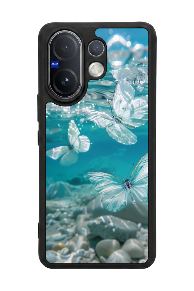 Vivo V60 Uyumlu Kelebek Tasarımlı Glossy Premium Kılıf