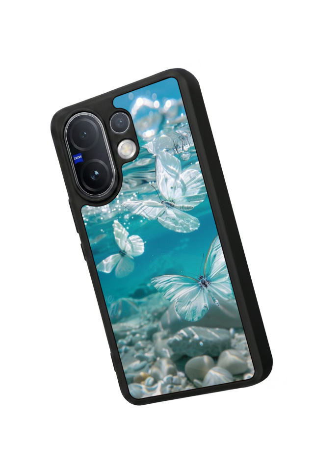 Vivo V60 Uyumlu Kelebek Tasarımlı Glossy Premium Kılıf