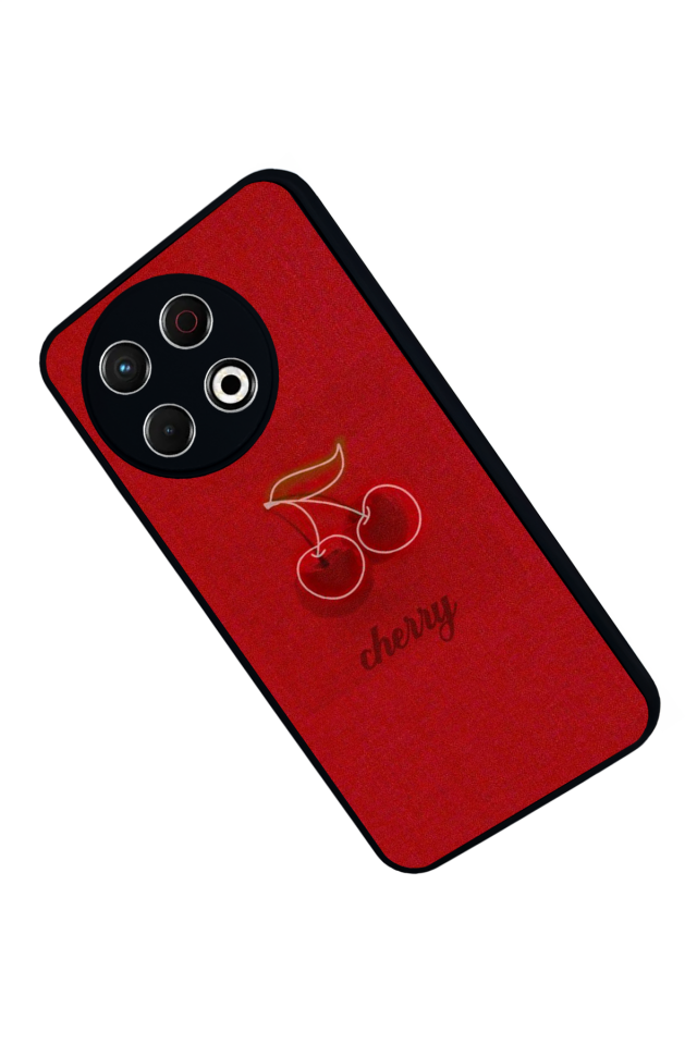 Tecno Spark 30 Pro Uyumlu Kiraz Tasarımlı Glossy Premium Kılıf