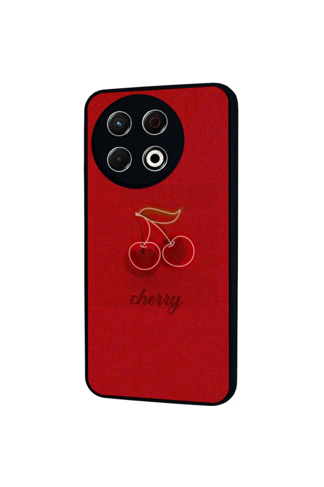 Tecno Spark 30 Pro Uyumlu Kiraz Tasarımlı Glossy Premium Kılıf