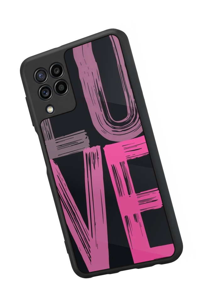 Samsung Galaxy M32 Uyumlu Love Tasarımlı Glossy Premium Kılıf