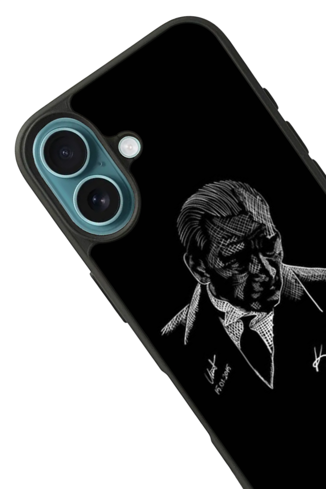 iPhone 16 Uyumlu Mustafa Kemal Ataturk Tasarımlı Glossy Premium Kılıf