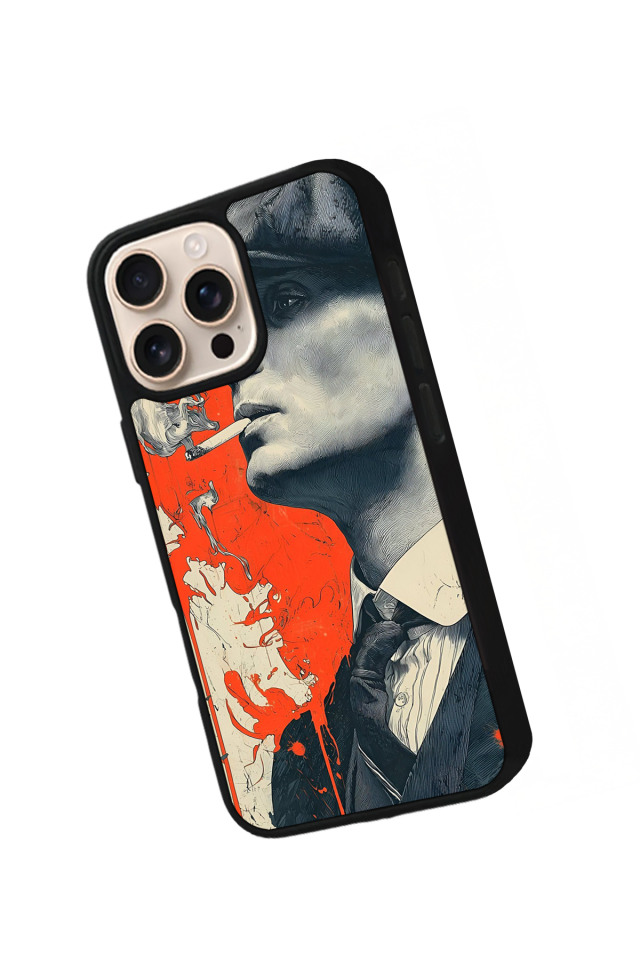 iPhone 16 Pro Uyumlu Peaky Blinders Tasarımlı Glossy Premium Kılıf