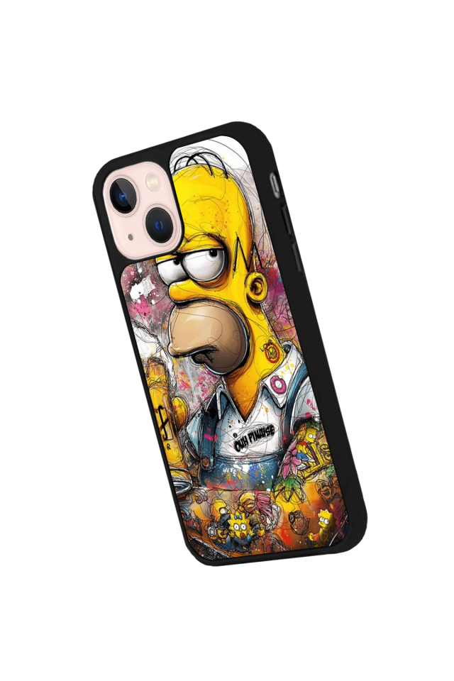 iPhone 15 Uyumlu The Simpsons Tasarımlı Glossy Premium Kılıf
