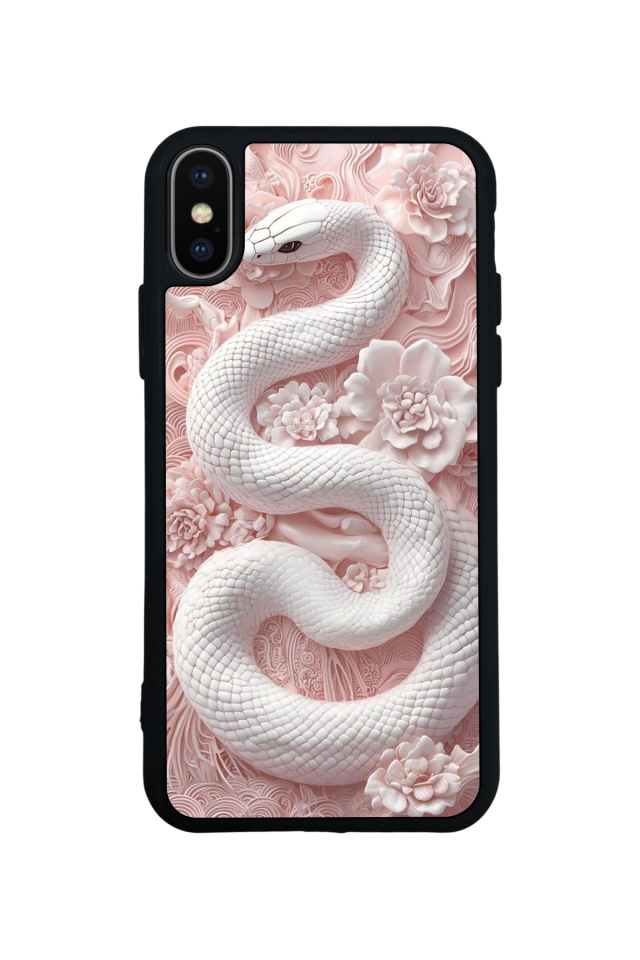 iPhone XS Max Uyumlu Yılan Tasarımlı Glossy Premium Kılıf
