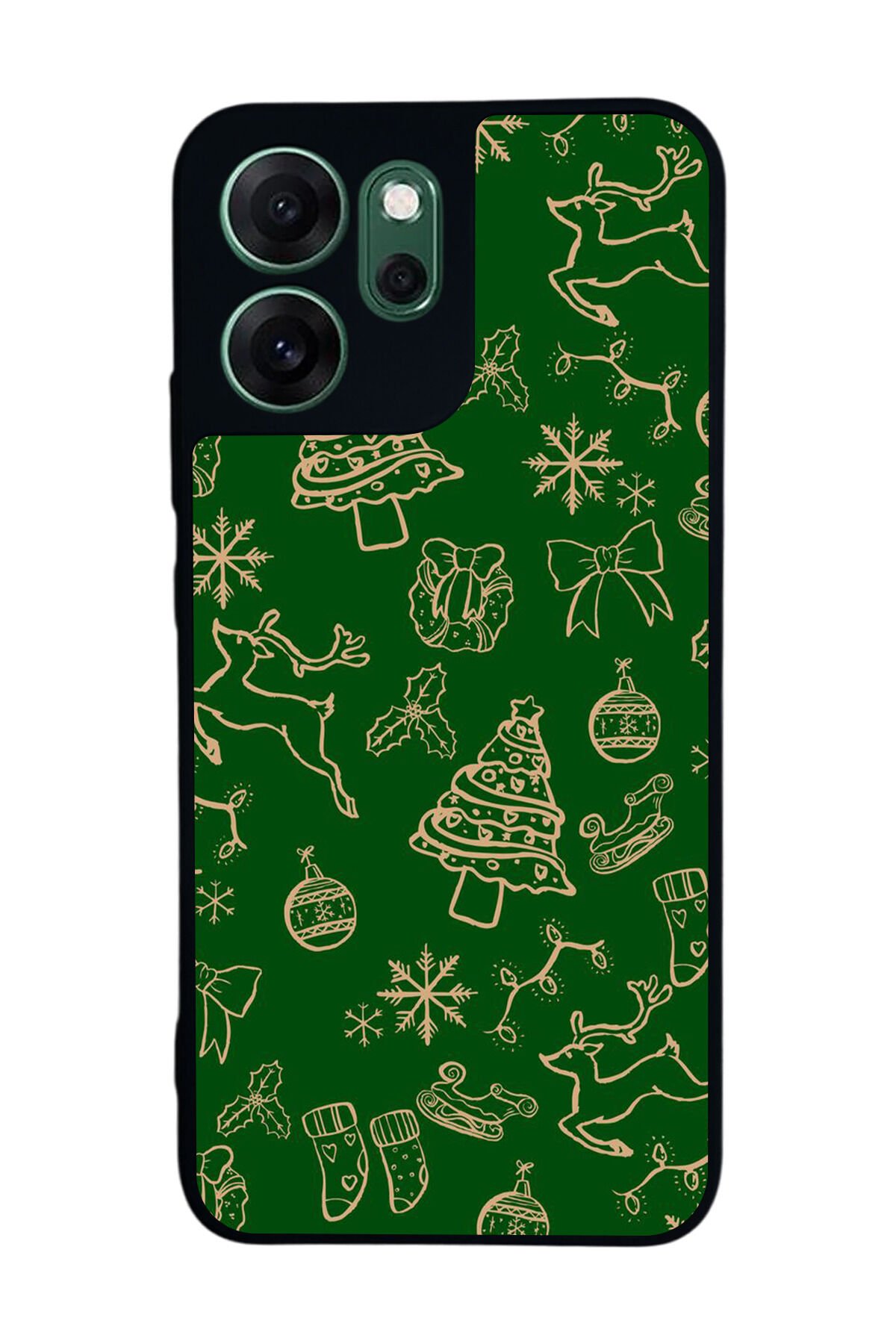 Oppo Reno 14F Uyumlu Yilbasi Christmas Tasarımlı Glossy Premium Kılıf