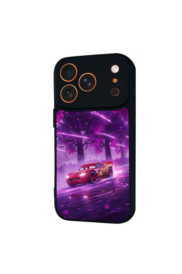 iPhone 17 Pro Uyumlu Şimsek McQueen Tasarımlı Glossy Premium Kılıf