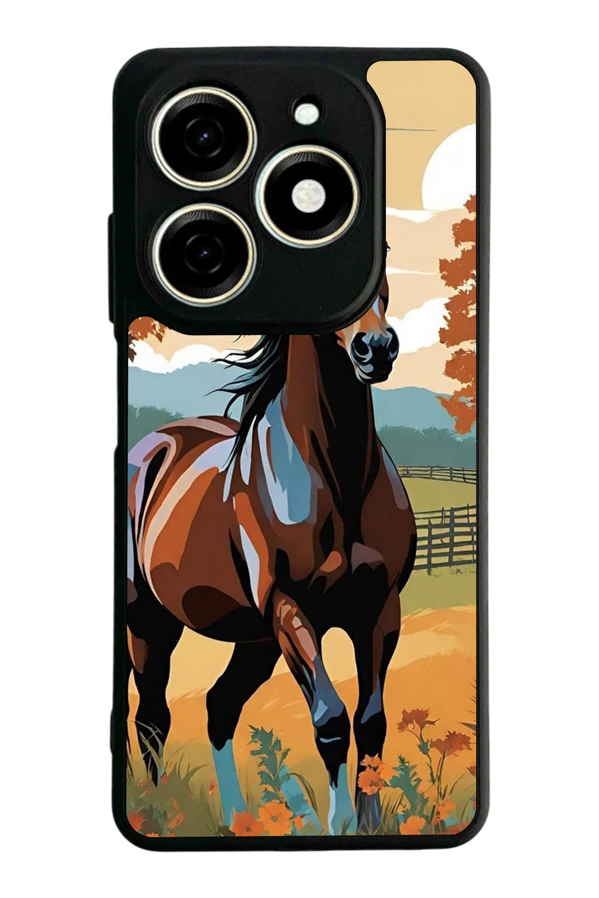 Infınıx Smart 8 Pro Uyumlu At Horse Tasarımlı Glossy Premium Kılıf