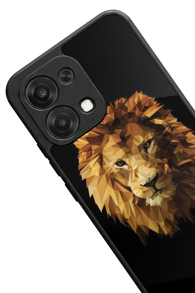 Oppo A6 Pro Uyumlu Aslan Tasarımlı Glossy Premium Kılıf