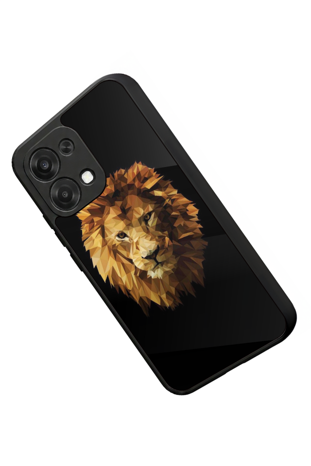 Oppo A6 Pro Uyumlu Aslan Tasarımlı Glossy Premium Kılıf