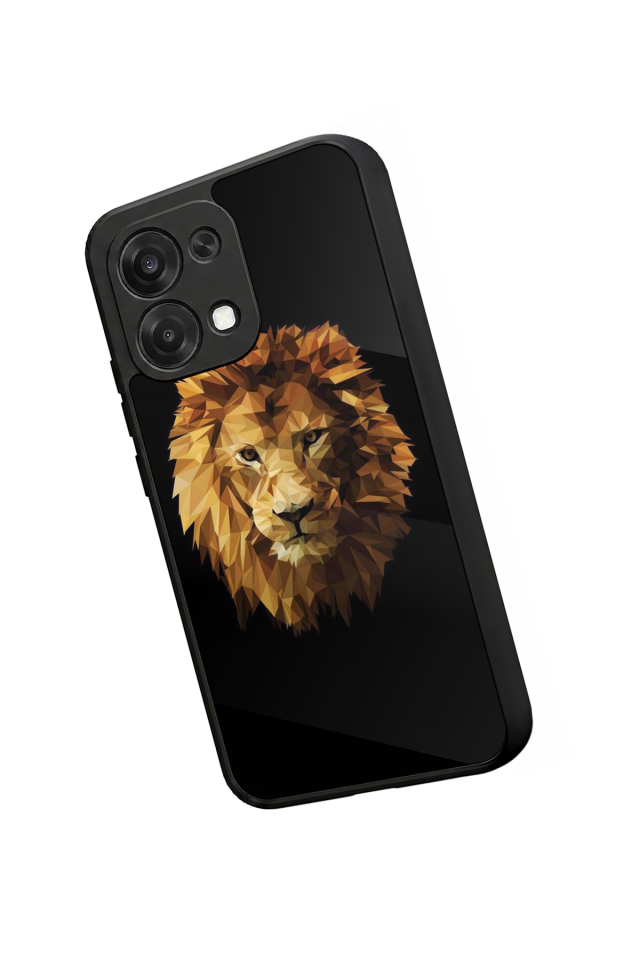 Oppo A6 Pro Uyumlu Aslan Tasarımlı Glossy Premium Kılıf