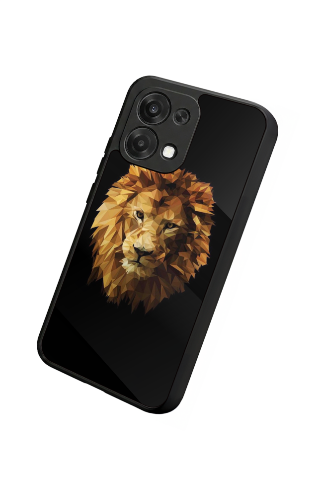 Oppo A6 Pro Uyumlu Aslan Tasarımlı Glossy Premium Kılıf