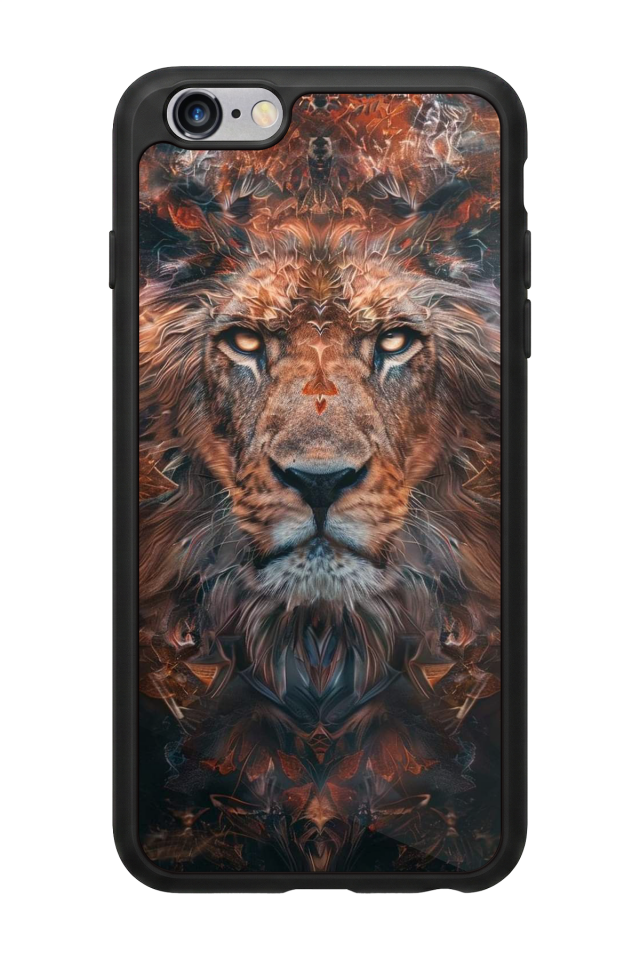 iPhone 6 Plus Uyumlu Aslan Tasarımlı Glossy Premium Kılıf