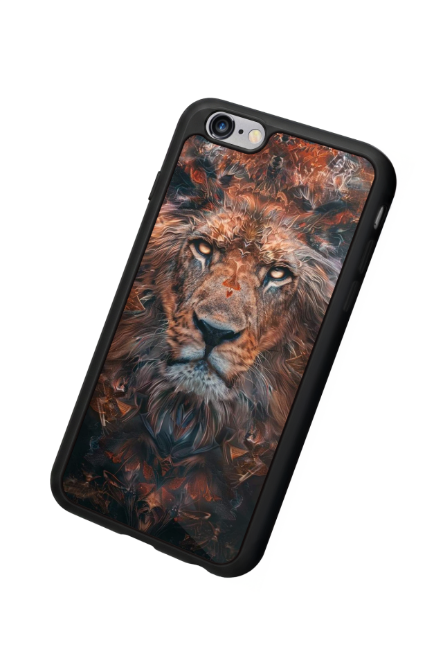 iPhone 6 Plus Uyumlu Aslan Tasarımlı Glossy Premium Kılıf