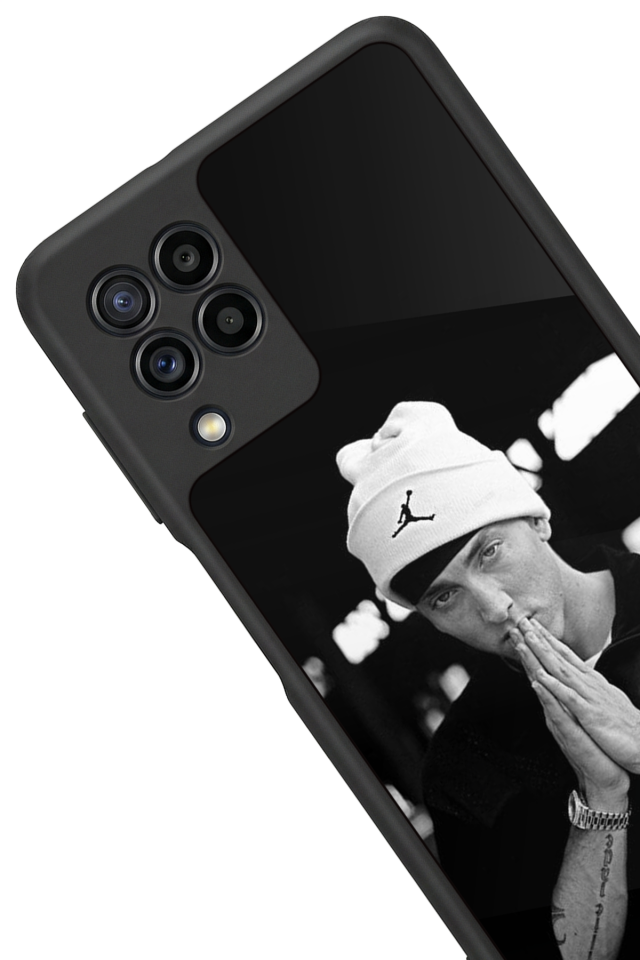 Samsung Galaxy M22 Uyumlu Eminem Tasarımlı Glossy Premium Kılıf