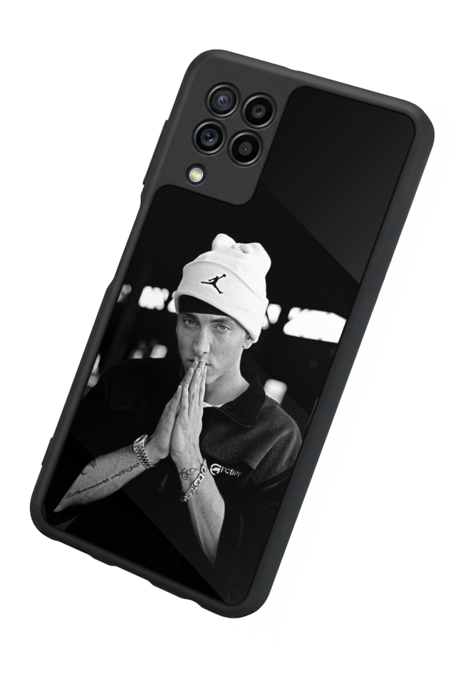 Samsung Galaxy M22 Uyumlu Eminem Tasarımlı Glossy Premium Kılıf
