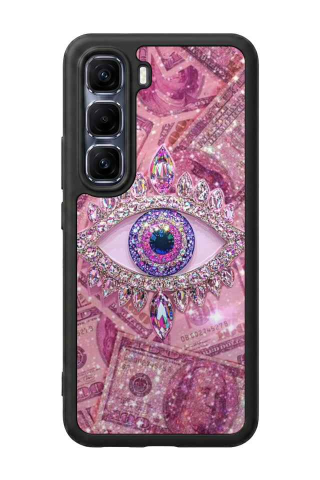 Infinix Hot 60 Pro Plus Uyumlu Göz Tasarımlı Glossy Premium Kılıf