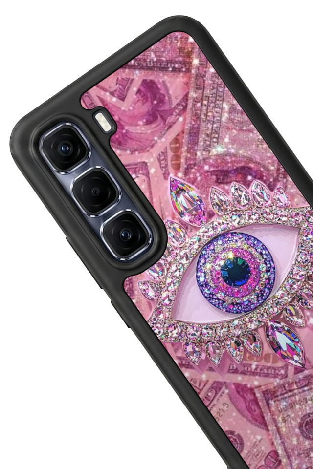 Infinix Hot 60 Pro Plus Uyumlu Göz Tasarımlı Glossy Premium Kılıf