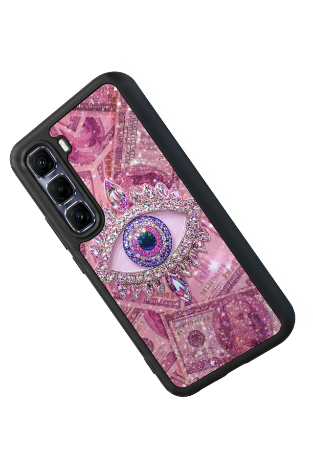Infinix Hot 60 Pro Plus Uyumlu Göz Tasarımlı Glossy Premium Kılıf