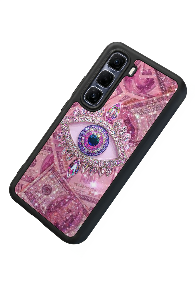 Infinix Hot 60 Pro Plus Uyumlu Göz Tasarımlı Glossy Premium Kılıf