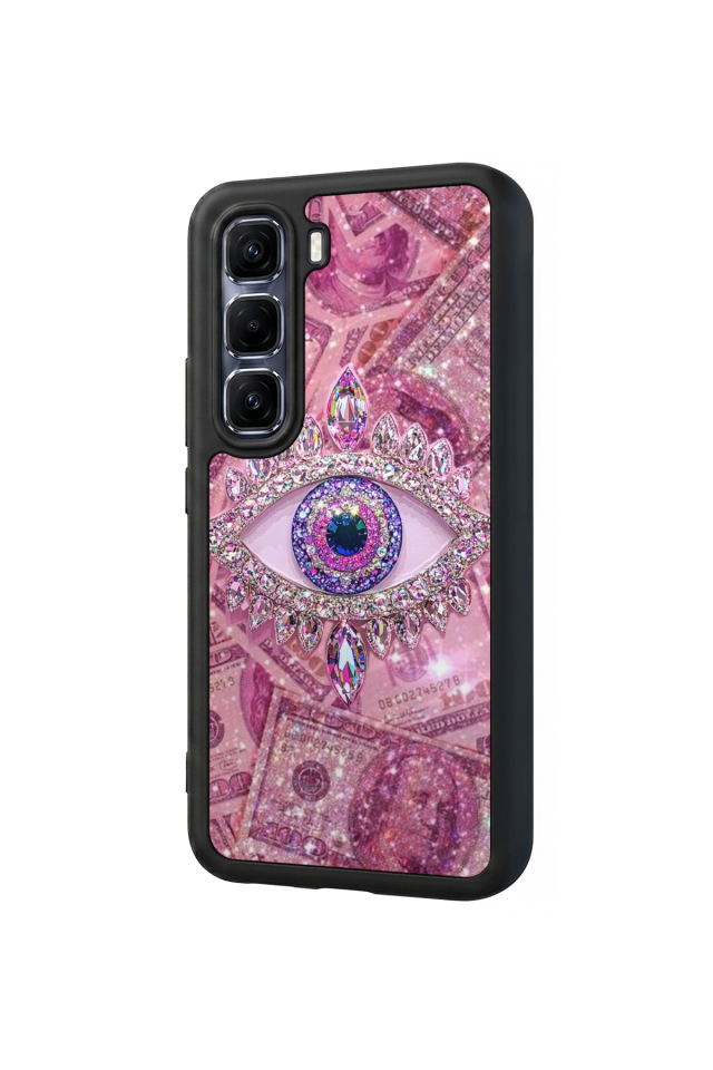 Infinix Hot 60 Pro Plus Uyumlu Göz Tasarımlı Glossy Premium Kılıf