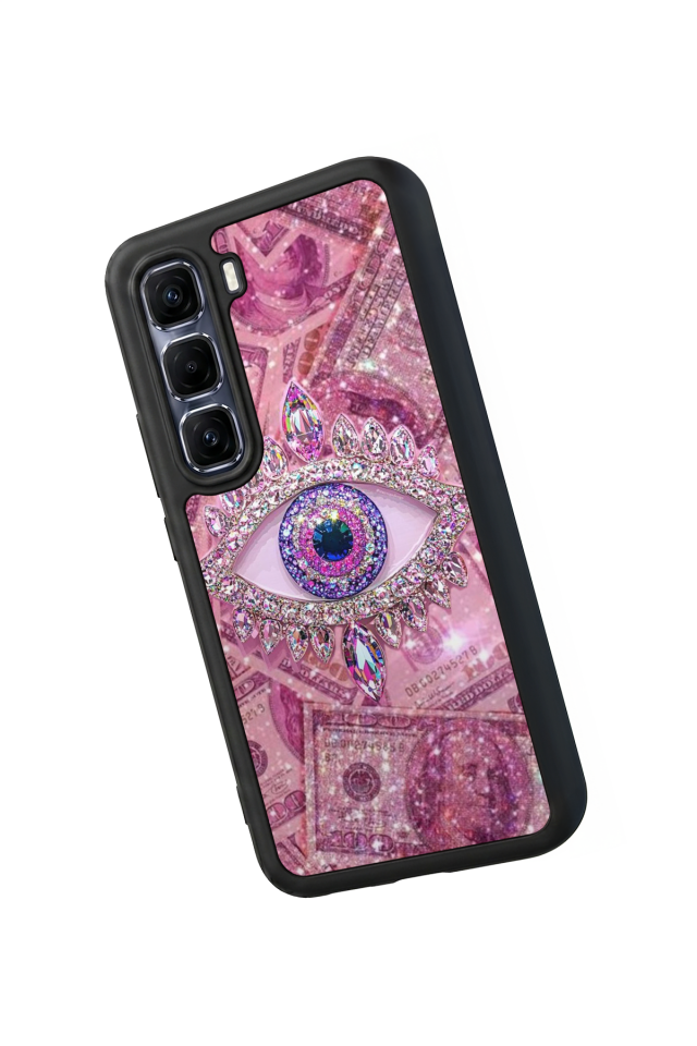 Infinix Hot 60 Pro Plus Uyumlu Göz Tasarımlı Glossy Premium Kılıf