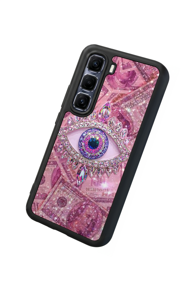 Infinix Hot 60 Pro Plus Uyumlu Göz Tasarımlı Glossy Premium Kılıf