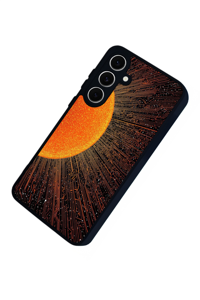 Samsung Galaxy S24 FE Uyumlu Güneş Tasarımlı Glossy Premium Kılıf