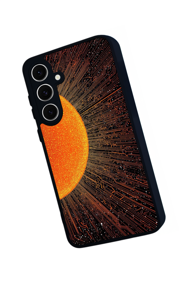 Samsung Galaxy S24 FE Uyumlu Güneş Tasarımlı Glossy Premium Kılıf