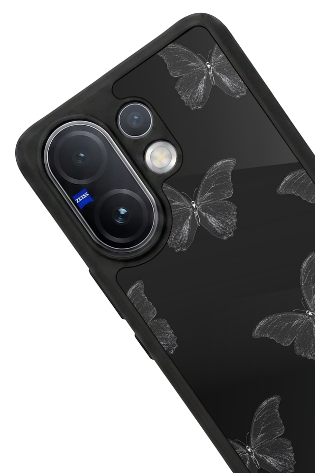 Vivo V60 Uyumlu Kelebek Tasarımlı Glossy Premium Kılıf