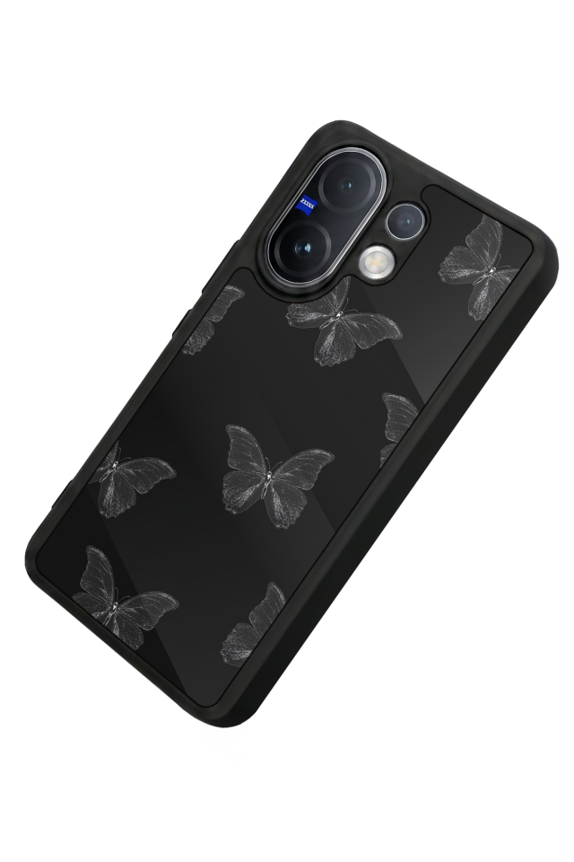 Vivo V60 Uyumlu Kelebek Tasarımlı Glossy Premium Kılıf
