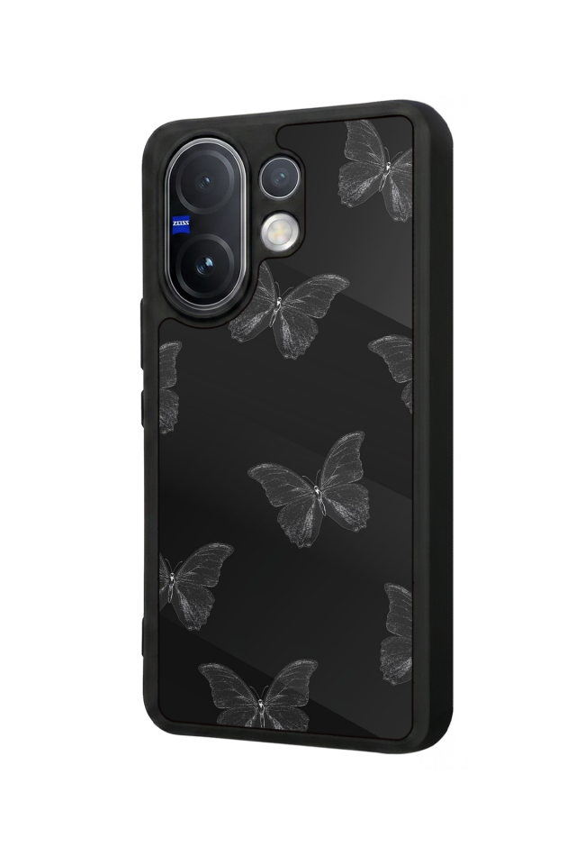 Vivo V60 Uyumlu Kelebek Tasarımlı Glossy Premium Kılıf