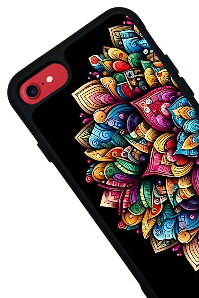 iPhone 7 Uyumlu Mandala Tasarımlı Glossy Premium Kılıf
