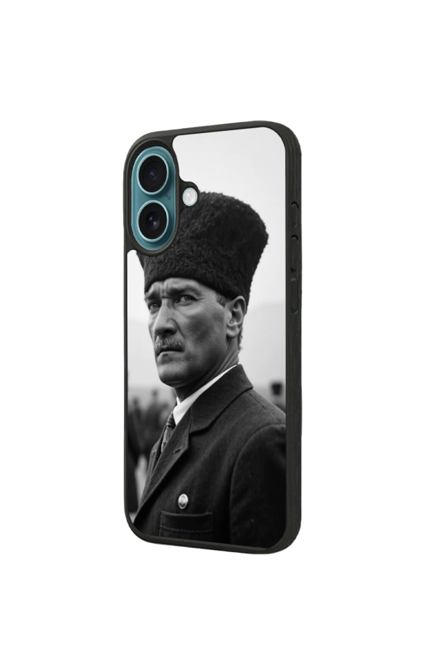 iPhone 16 Uyumlu Mustafa Kemal Ataturk Tasarımlı Glossy Premium Kılıf