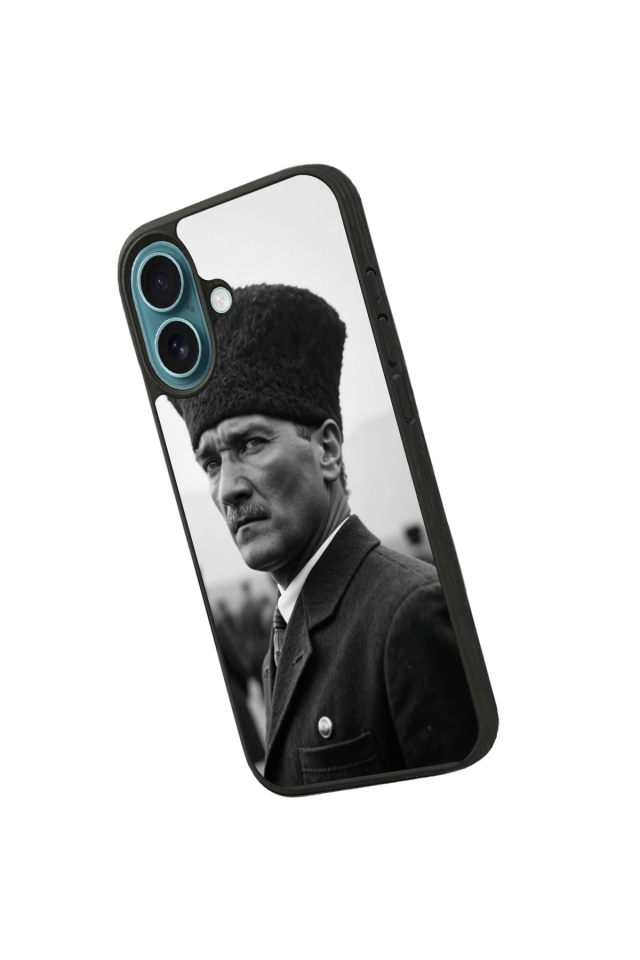 iPhone 16 Uyumlu Mustafa Kemal Ataturk Tasarımlı Glossy Premium Kılıf