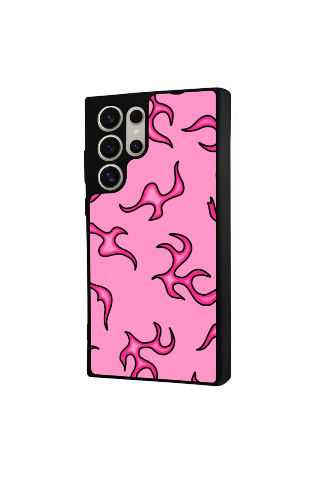 Samsung Galaxy S24 Ultra Uyumlu Retro Flame Patterns Tasarımlı Glossy Premium Kılıf
