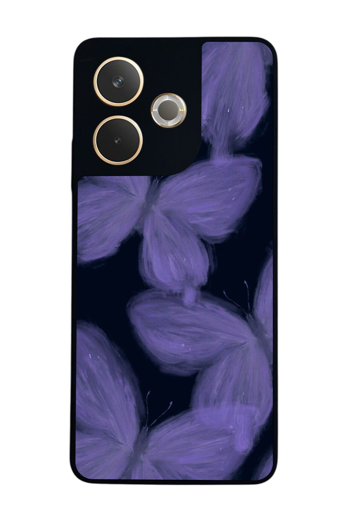 Oppo A5 Pro Uyumlu Kelebek Tasarımlı Glossy Premium Kılıf