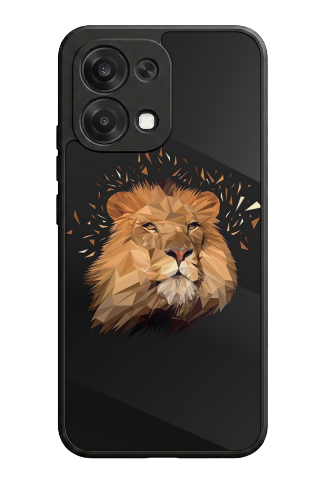 Oppo A6 Pro Uyumlu Aslan Tasarımlı Glossy Premium Kılıf