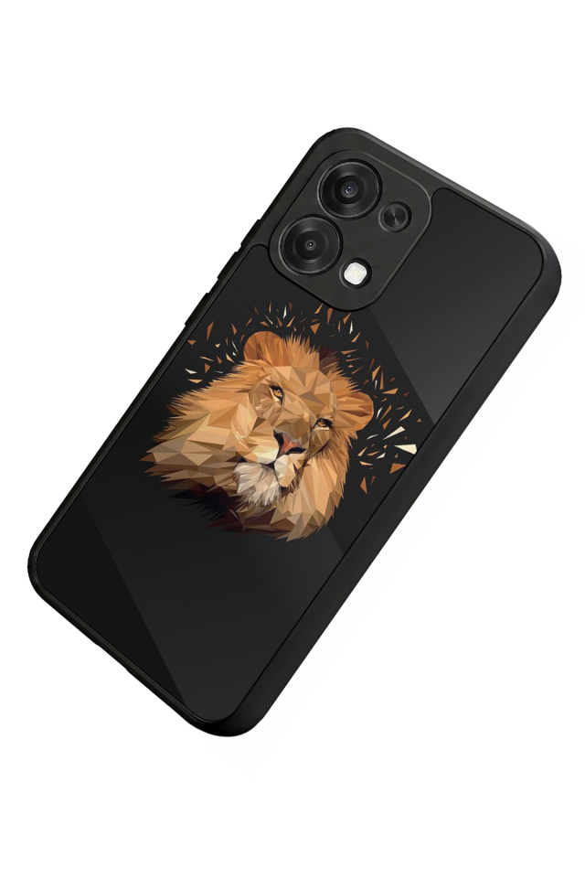 Oppo A6 Pro Uyumlu Aslan Tasarımlı Glossy Premium Kılıf