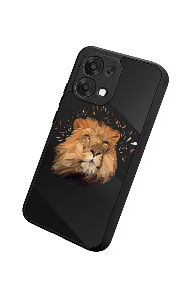 Oppo A6 Pro Uyumlu Aslan Tasarımlı Glossy Premium Kılıf