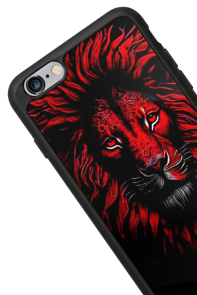iPhone 6 Plus Uyumlu Aslan Tasarımlı Glossy Premium Kılıf