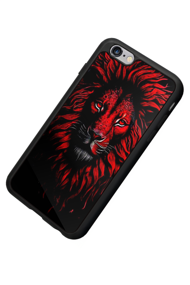 iPhone 6 Plus Uyumlu Aslan Tasarımlı Glossy Premium Kılıf