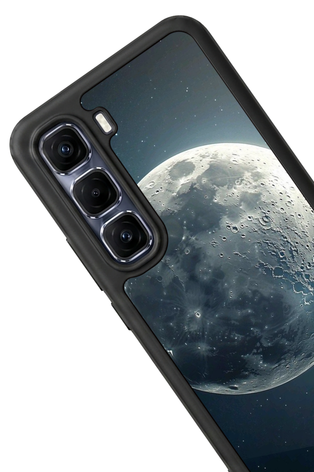 Infinix Hot 60 Pro Plus Uyumlu Ay Tasarımlı Glossy Premium Kılıf