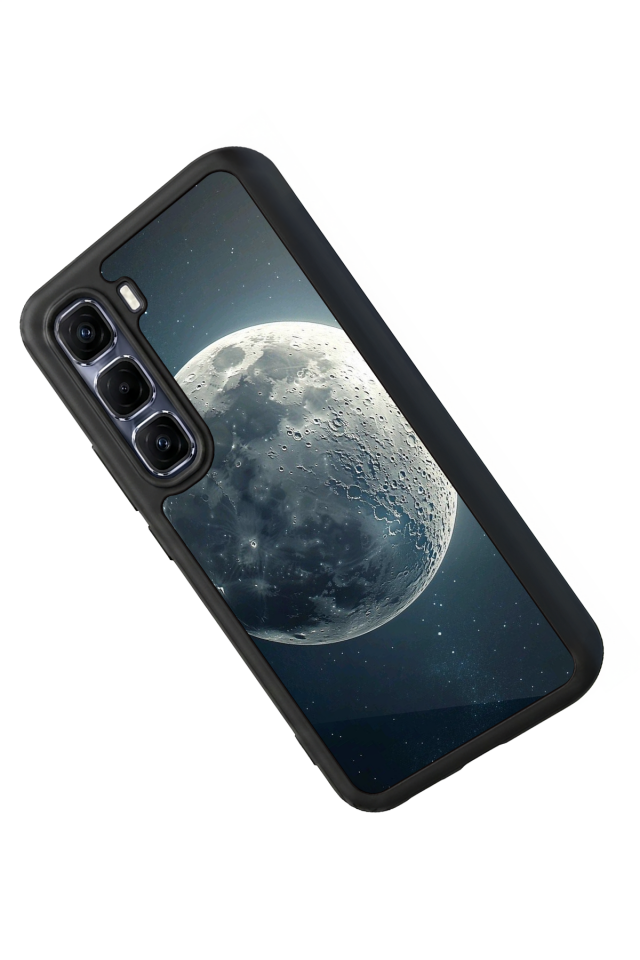 Infinix Hot 60 Pro Plus Uyumlu Ay Tasarımlı Glossy Premium Kılıf