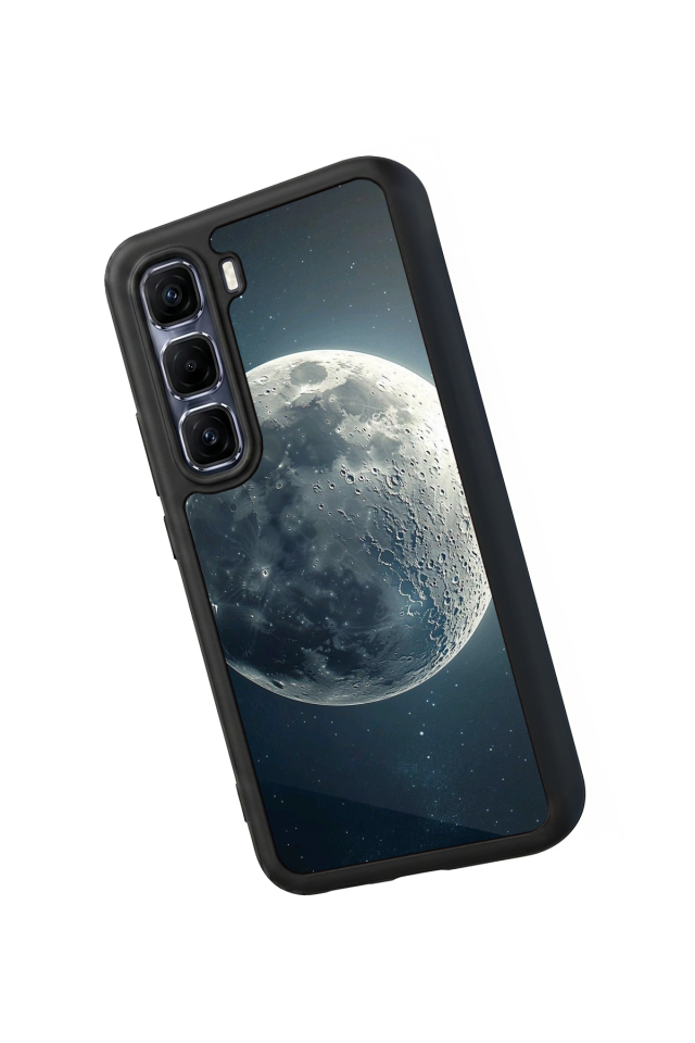 Infinix Hot 60 Pro Plus Uyumlu Ay Tasarımlı Glossy Premium Kılıf