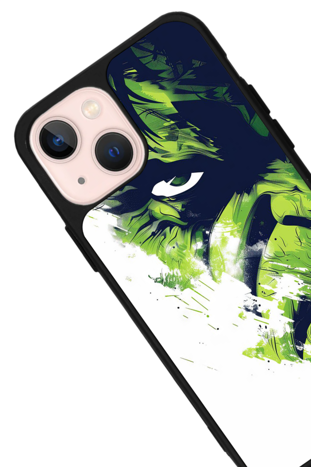 iPhone 13 Mini Uyumlu Hulk Tasarımlı Glossy Premium Kılıf