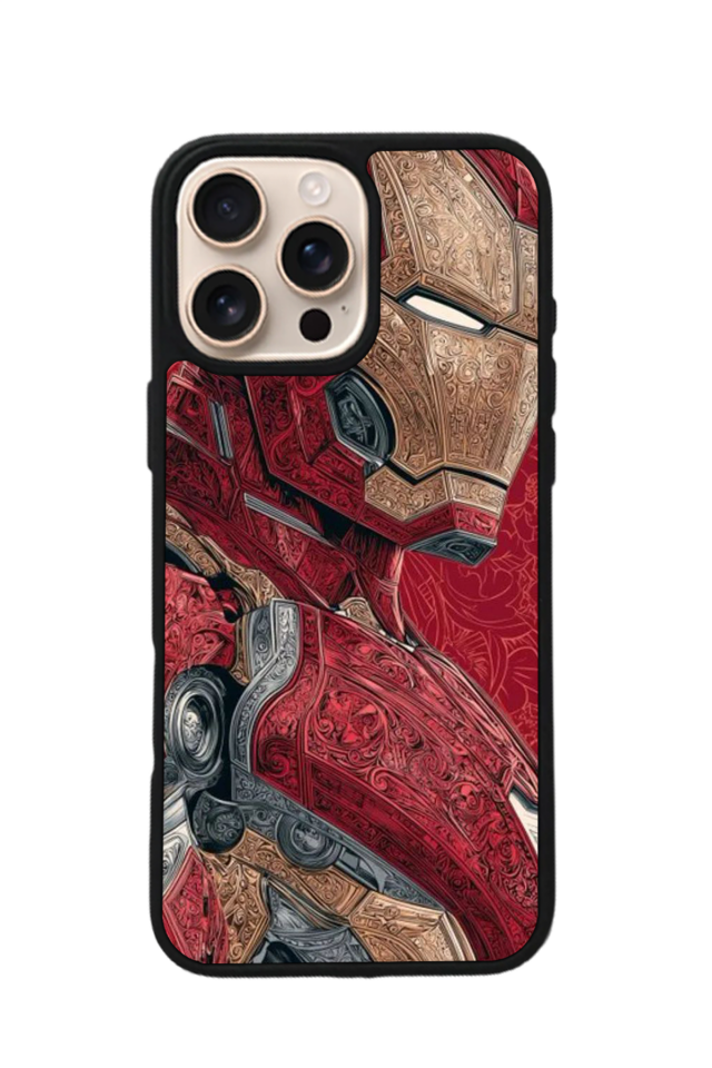 iPhone 15 Pro Max Uyumlu Iron Man ( Demir Adam ) Tasarımlı Glossy Premium Kılıf